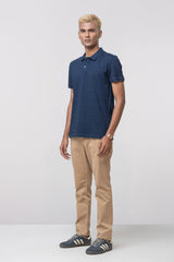 Regular Fit Indigo Tie-Dye Polo