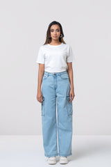 Wide-Leg High-Waist Denim