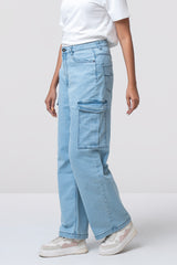 Wide-Leg High-Waist Denim