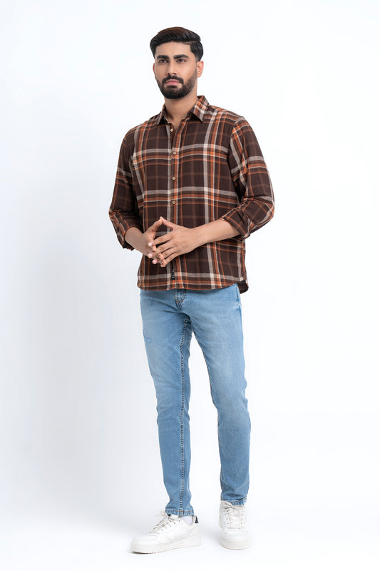 Regular Fit Checkered Casual Shirt