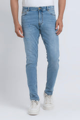 Tapered Fit Blue Jeans