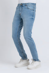 Tapered Fit Blue Jeans
