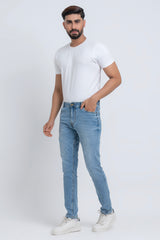 Tapered Fit Blue Jeans