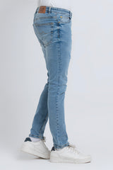 Tapered Fit Blue Jeans