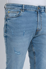 Tapered Fit Blue Jeans
