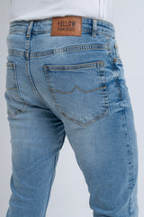 Tapered Fit Blue Jeans