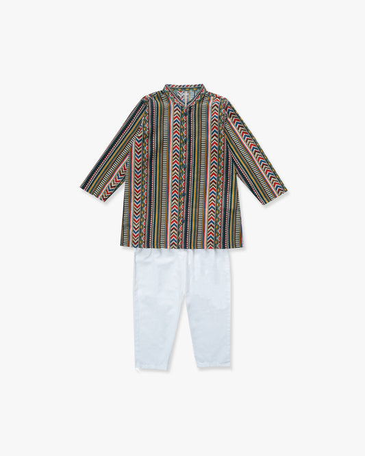 Newborn Boys' Panjabi Set (0-6 Months)