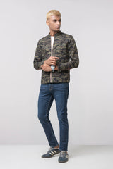 Regular Fit Reversible Printed Twill Jacket