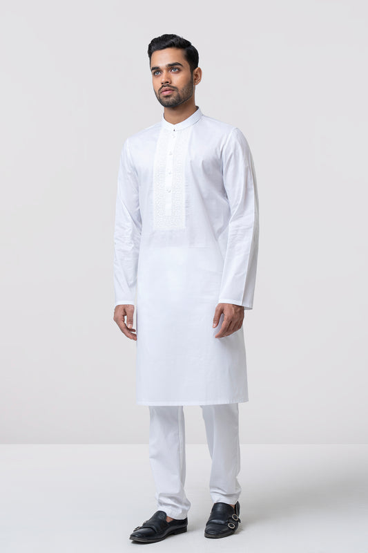 Regular Fit Embroidered Semi-Formal Panjabi