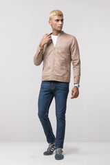 Regular Fit Reversible Printed Twill Jacket