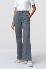 Mid -Waist Bell-Bottom Denim