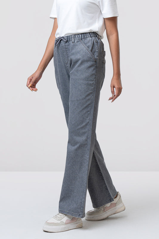 Mid -Waist Bell-Bottom Denim