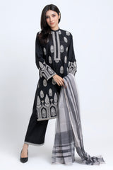Relaxed Fit Embroidered Three-Piece Lawn