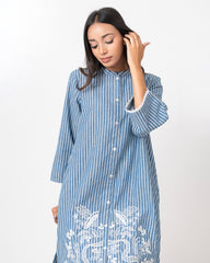 Relaxed Fit Embroidered One-Piece Ethnic Kurta