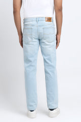 Straight Fit Sky Blue Jeans