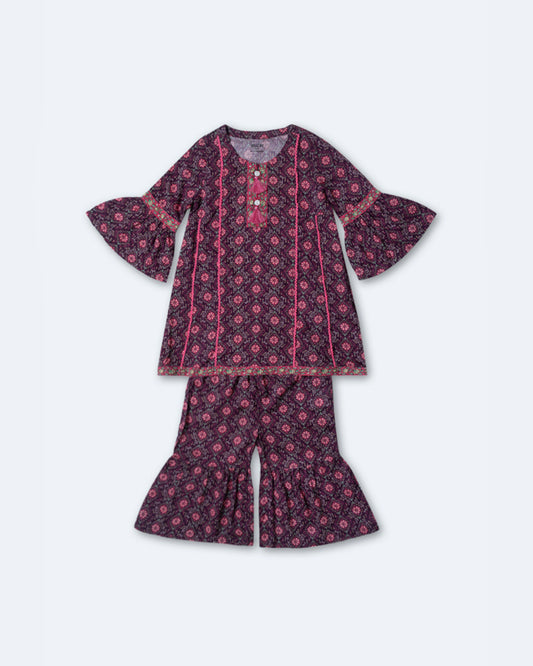Newborn Girls' Ethnic Set (3-6 Months)