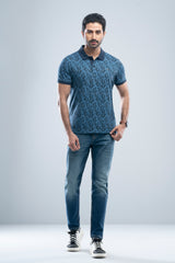 Relaxed Fit Pique Fabric Washed Polo Shirt