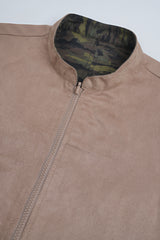 Regular Fit Reversible Printed Twill Jacket