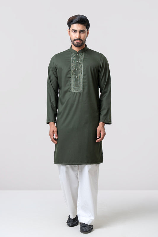 Regular Fit Embroidered Semi-Formal Panjabi