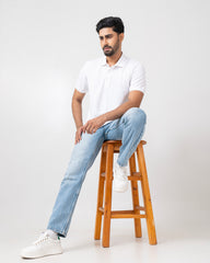 Relaxed Fit Solid Polo Shirt