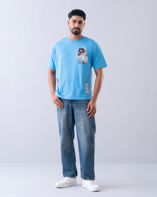 Oversized Fit Patch Work T-Shirt