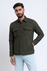 Regular Fit Twill Shacket