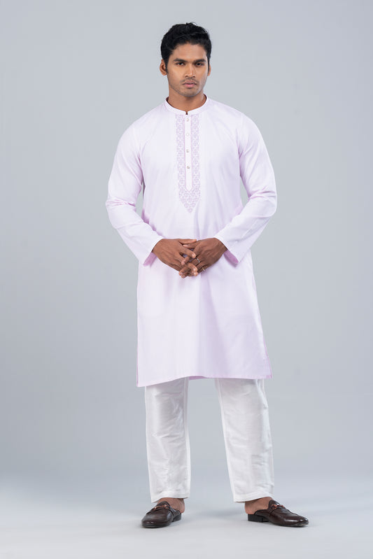 Regular Fit Embroidered Semi-Formal Panjabi