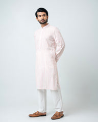 Regular Fit Stripe-Printed Panjabi