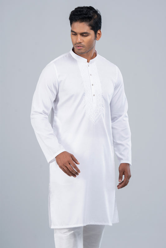 Regular Fit Embroidered Semi-Formal Panjabi