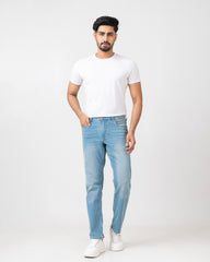 Straight Fit Blue Jeans