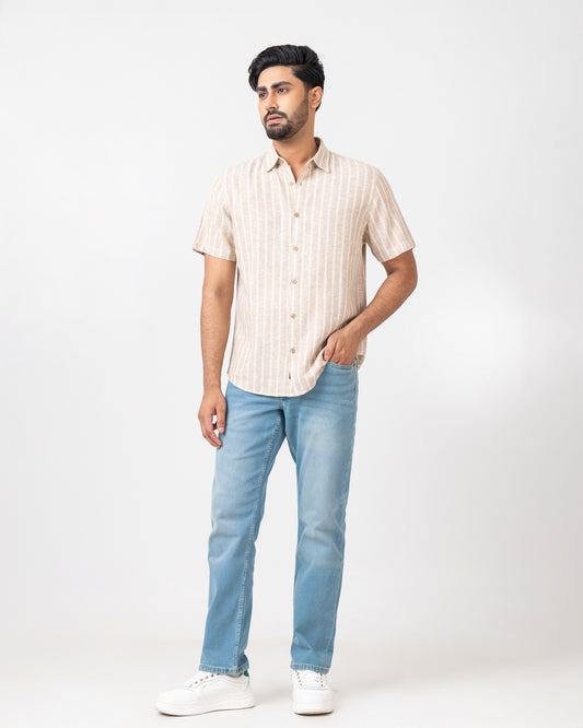 Regular Fit Stripe Casual Shirt