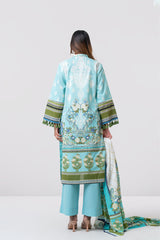 Relaxed Fit Digitally Printed Three-Piece Lawn with Cotton Dupatta