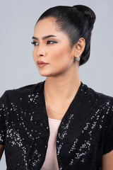 Sequin Cropped Jacket - Bling