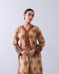 Relaxed Fit Embellished Lawn Kurti