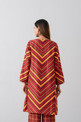 Relaxed Fit Printed Two-Piece Soy Silk Ethnic Set