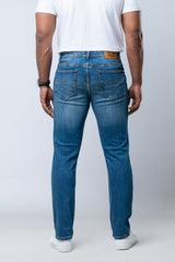 Tapered Fit Blue Jeans