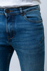 Tapered Fit Blue Jeans
