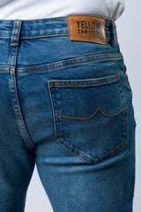 Tapered Fit Blue Jeans