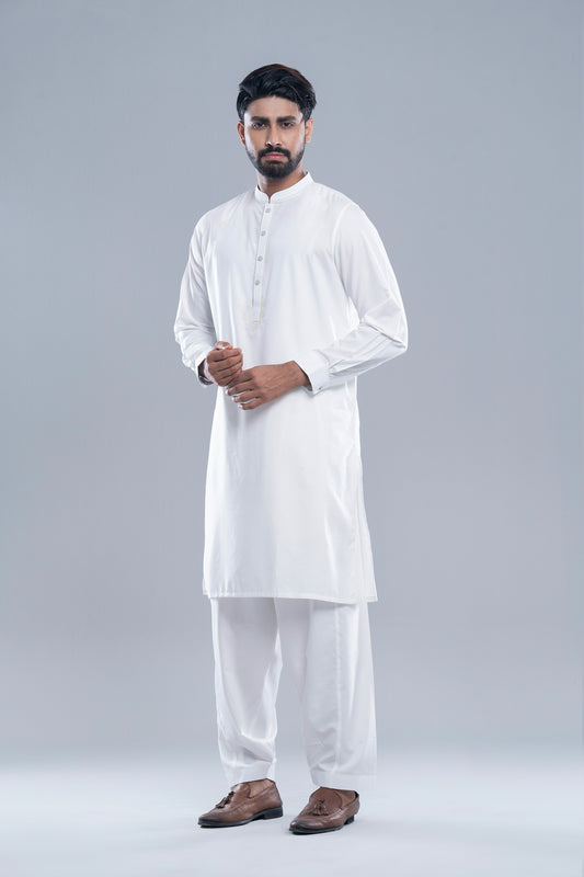 Regular Fit Embroidered Formal Kabli Set