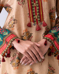 Relaxed Fit Embellished Lawn Kurti