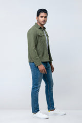 Regular Fit Canvas Overdyed Shacket