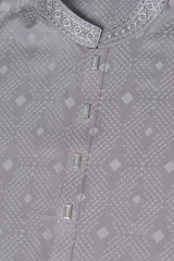 Regular Fit Embroidered Semi-Formal Panjabi
