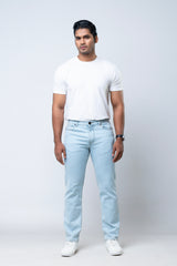 Straight Fit Blue Jeans