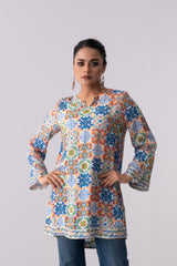 V-Neck Moroccan-Inspired Viscose Fashion Top - Mystika