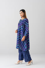 Relaxed Fit Printed Two-Piece Soy Silk Ethnic Set