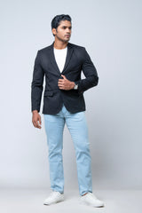 Slim Fit Knit Blazer