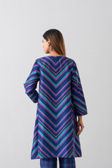 Relaxed Fit Printed Two-Piece Soy Silk Ethnic Set