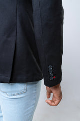 Slim Fit Knit Blazer