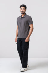 Relaxed Fit Solid Polo Shirt