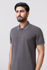 Relaxed Fit Solid Polo Shirt